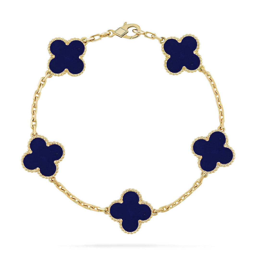 [Amore Jewels]CLOVER 5 MOTIF LAPIS LAZULI BRACELET COLLECTION