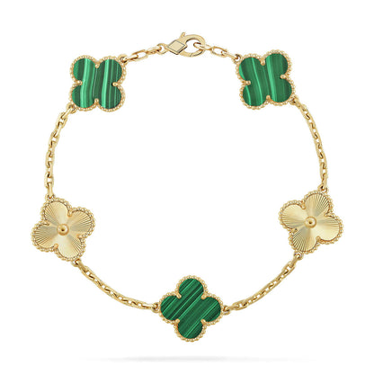 [Amore Jewels] CLOVER 5 MOTIF MALACHITE BRACELET COLLECTION