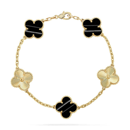 [Amore Jewels] CLOVER 5 MOTIF PULSAR STONE BRACELET COLLECTION