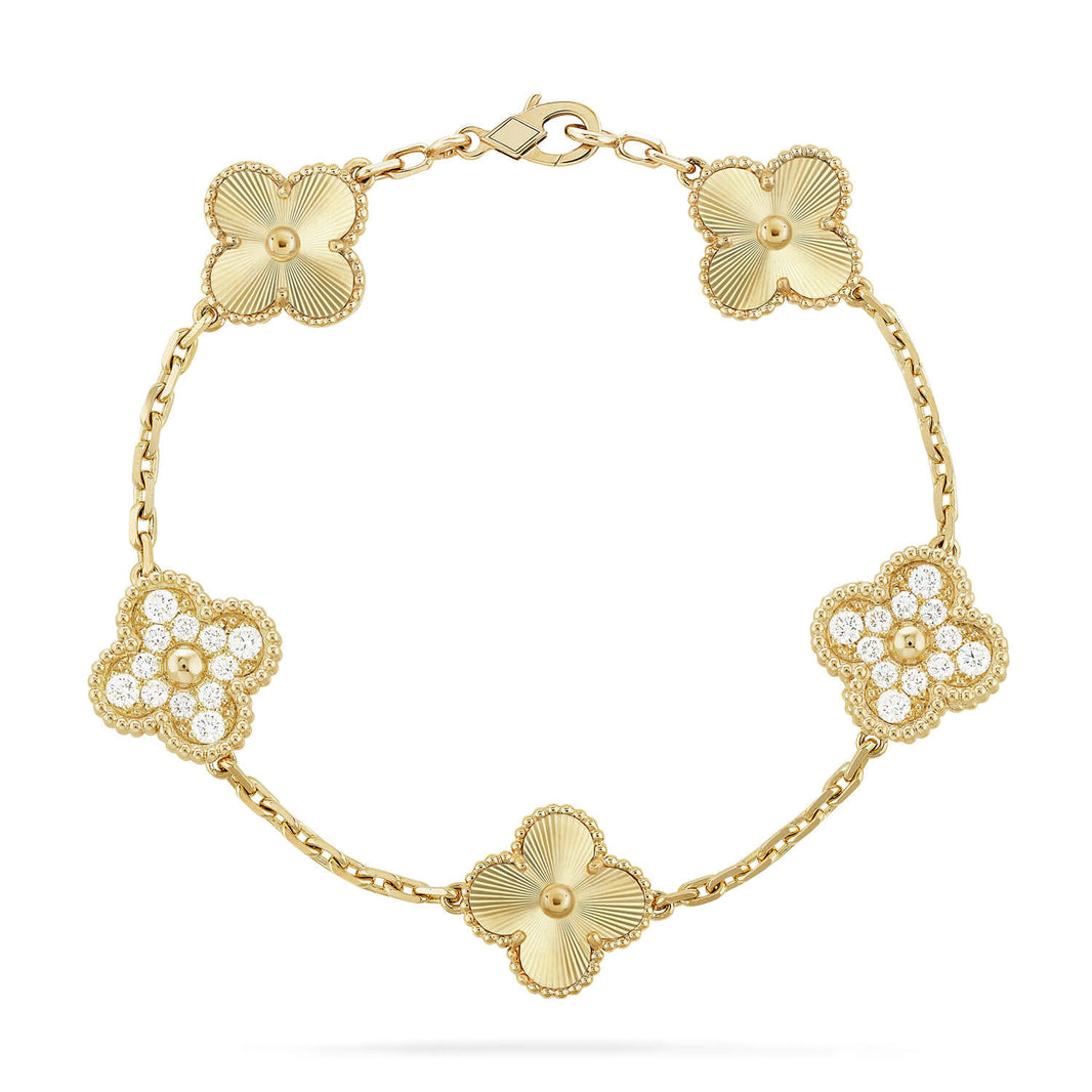 [Amore Jewels] CLOVER 5 MOTIF LASER BRACELET COLLECTION