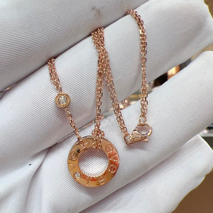 [Amore Jewels]LOVE NECKLACE 16MM 2 DIAMONDS