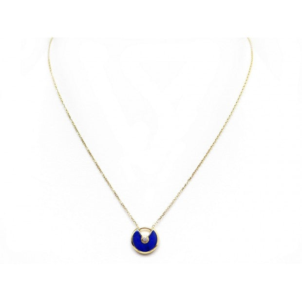 [Amore Jewels]AMULETTE ROSE GOLD AGATE NECKLACE
