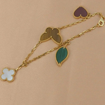 [Amore Jewels]LUCKY SPRING 5 MOTIF GOLD BRACELET
