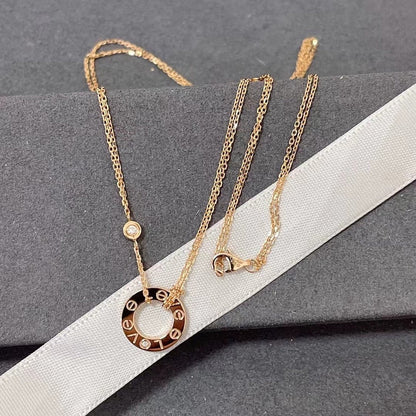 [Amore Jewels]LOVE NECKLACE 16MM 2 DIAMONDS