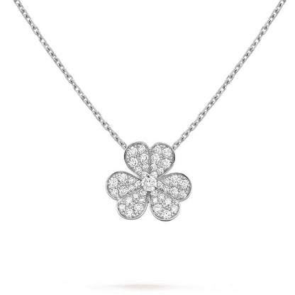 [Amore Jewels]CLOVER DIAMOND NECKLACE SILVER