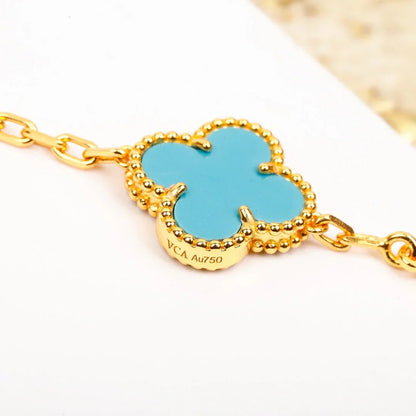 [Amore Jewels] CLOVER 5 MOTIF TURQUOISE BRACELET COLLECTION