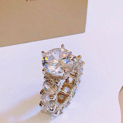 [Amore Jewels]Exquisite Multicolored Radiant Zircon Everyday Ring