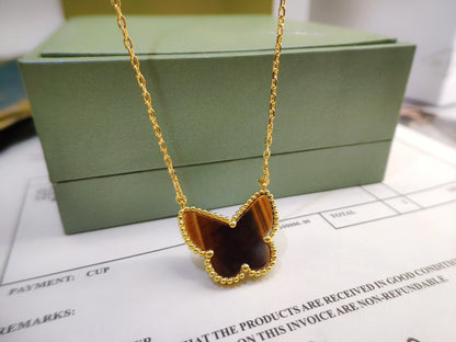 [Amore Jewels] TIGER__ EYE BUTTERFLY NECKLACE