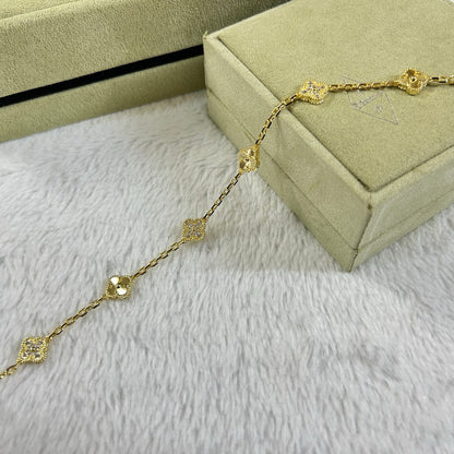 [Amore Jewels]CLOVER 6 MOTIF DIAMOND LASER BRACELET