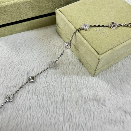 [Amore Jewels]CLOVER 6 MOTIF DIAMOND LASER BRACELET