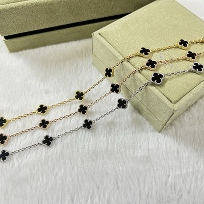 [Amore Jewels]CLOVER 6 MOTIF  ONYXS BRACELET