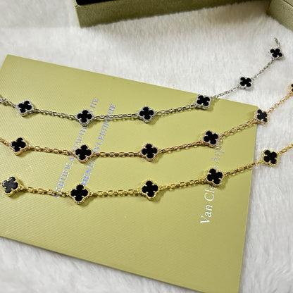 [Amore Jewels]CLOVER 6 MOTIF  ONYXS BRACELET