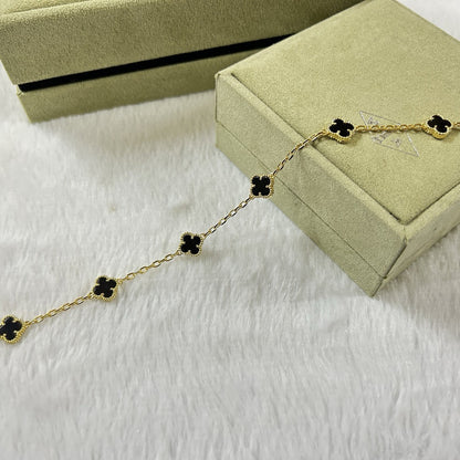 [Amore Jewels]CLOVER 6 MOTIF  ONYXS BRACELET