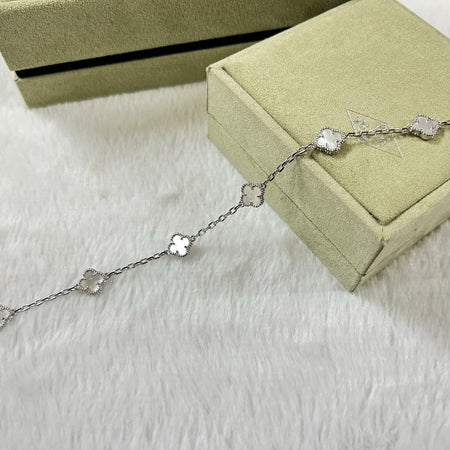 [Amore Jewels]CLOVER 6 MOTIF WHITE MOP BRACELET