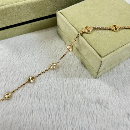 [Amore Jewels]CLOVER 6 MOTIF DIAMOND BRACELET