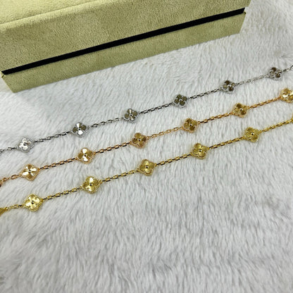 [Amore Jewels]CLOVER 6 MOTIF DIAMOND BRACELET