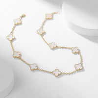 [Amore Jewels]CLOVER 10 MOTIFS WHITE MOTHER OF PEARL NECKLACE