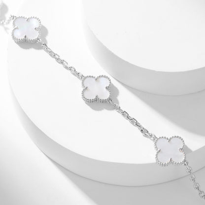 [Amore Jewels]CLOVER 10 MOTIFS WHITE MOTHER OF PEARL NECKLACE