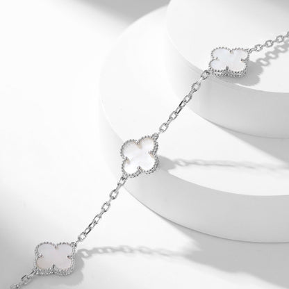 [Amore Jewels]CLOVER 10 MOTIFS WHITE MOTHER OF PEARL NECKLACE