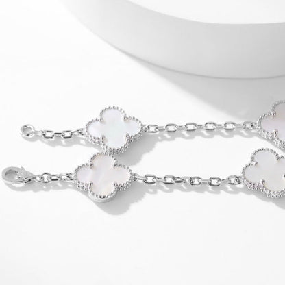 [Amore Jewels]CLOVER 10 MOTIFS WHITE MOTHER OF PEARL NECKLACE