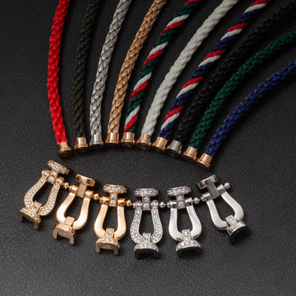 [Amore Jewels]FORCE LARGE HORSESHOE FULL DIAMOND BRACELET SILVER