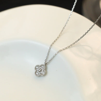 [Amore Jewels]CLOVER MINI 9.5MM PENDANT DIAMOND NECKLACE