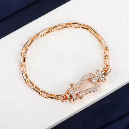 [Amore Jewels]FORCE LARGE HORSESHOE CLASP  METAL BRACELET