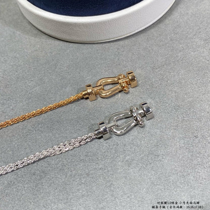 [Amore Jewels]FORCE SMALL HORSESHOE  DIAMOND CHAIN ROPE BRACELET