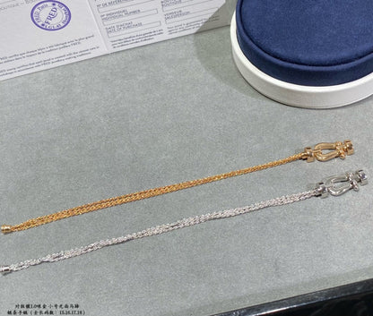 [Amore Jewels]FORCE SMALL HORSESHOE  DIAMOND CHAIN ROPE BRACELET