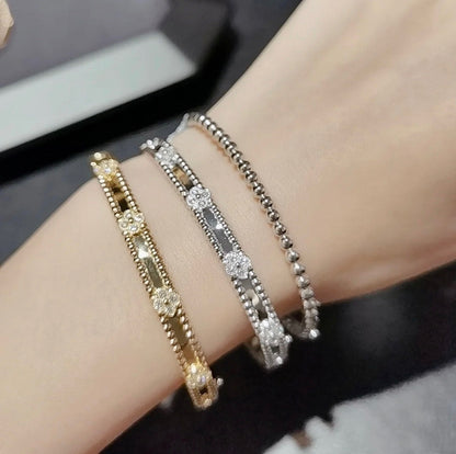 [Amore Jewels]CLOVER BRACELET 4MM DIAMONDS