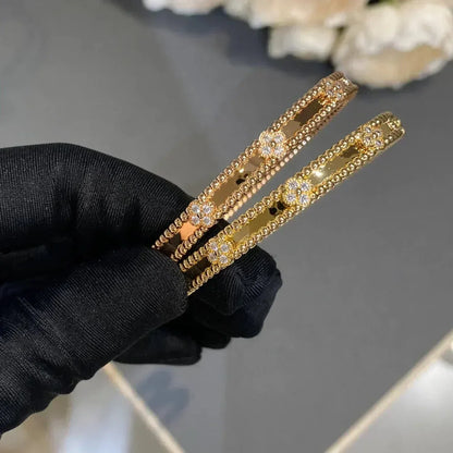 [Amore Jewels]CLOVER BRACELET 4MM DIAMONDS