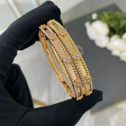 [Amore Jewels]CLOVER BRACELET 4MM DIAMONDS