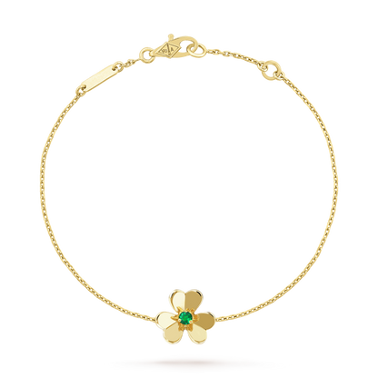 [Amore Jewels]FRIVOLE GOLD FLOWER PINK MALACHITE BRACELET