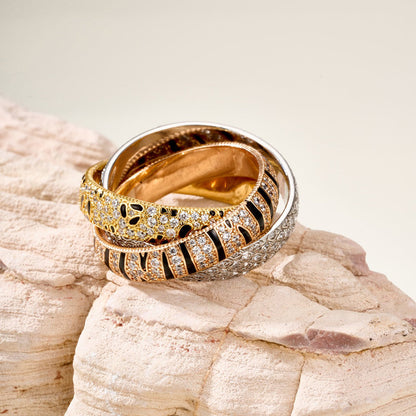[Amore Jewels]TRINITY  RING LEOPARD PRINT