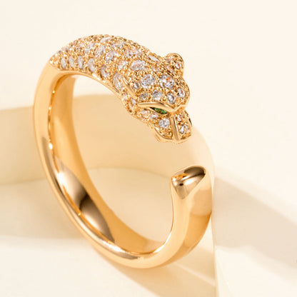 [Amore Jewels]PANTHERE HALF DIAMOND SMALL RING