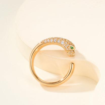 [Amore Jewels]PANTHERE HALF DIAMOND SMALL RING