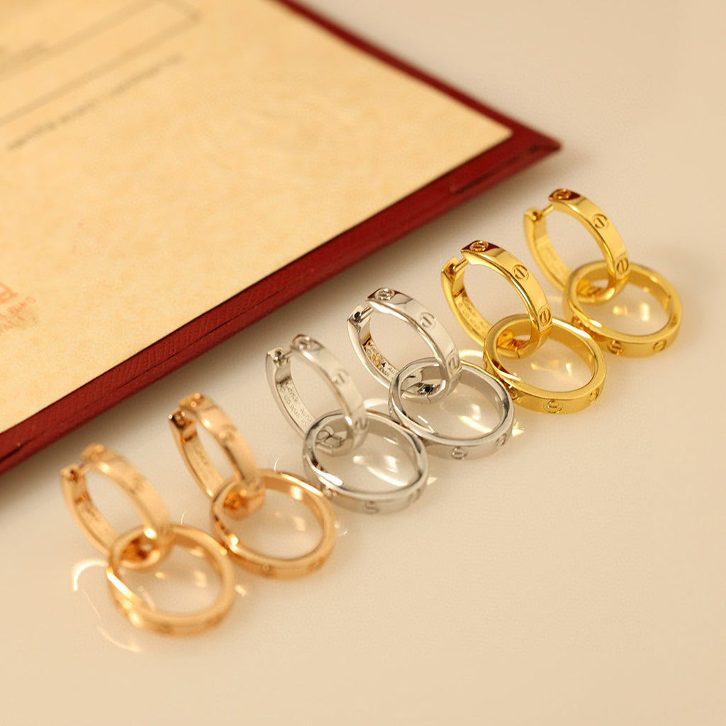 [Amore Jewels]LOVE 3.3MM DANGLE EARRINGS