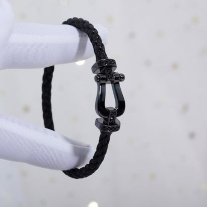 [Amore Jewels]FORCE LARGE SERIES HORSESHOE BLACK SAMURAI BRACELET
