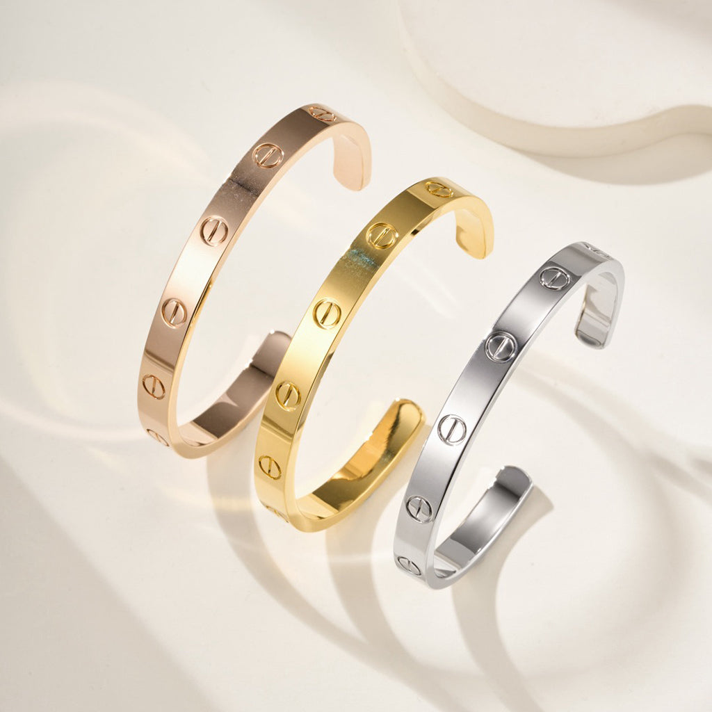 [Amore Jewels]LOVE BRACELET 6.1MM OPEN CUFF