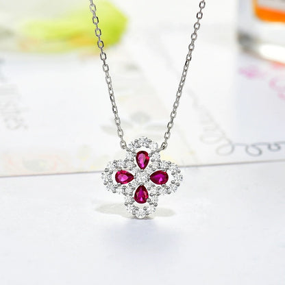 [Amore Jewels]LOOP NECKLACE FULL MOTIF DIAMOND 16MM MULTIPLE COLORS
