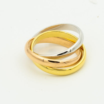 [Amore Jewels]TRINITY RING GOLD PINK GOLD SILVER