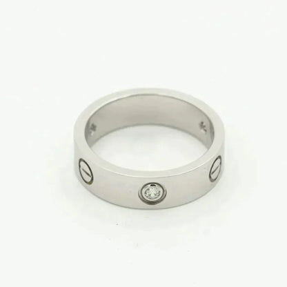 [Amore Jewels]LOVE RING 5.5MM 3 DIAMONDS SILVER