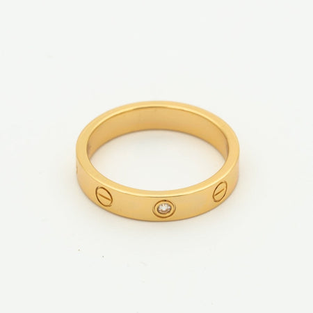 [Amore Jewels]LOVE RING 4MM 1 DIAMOND PINK GOLD