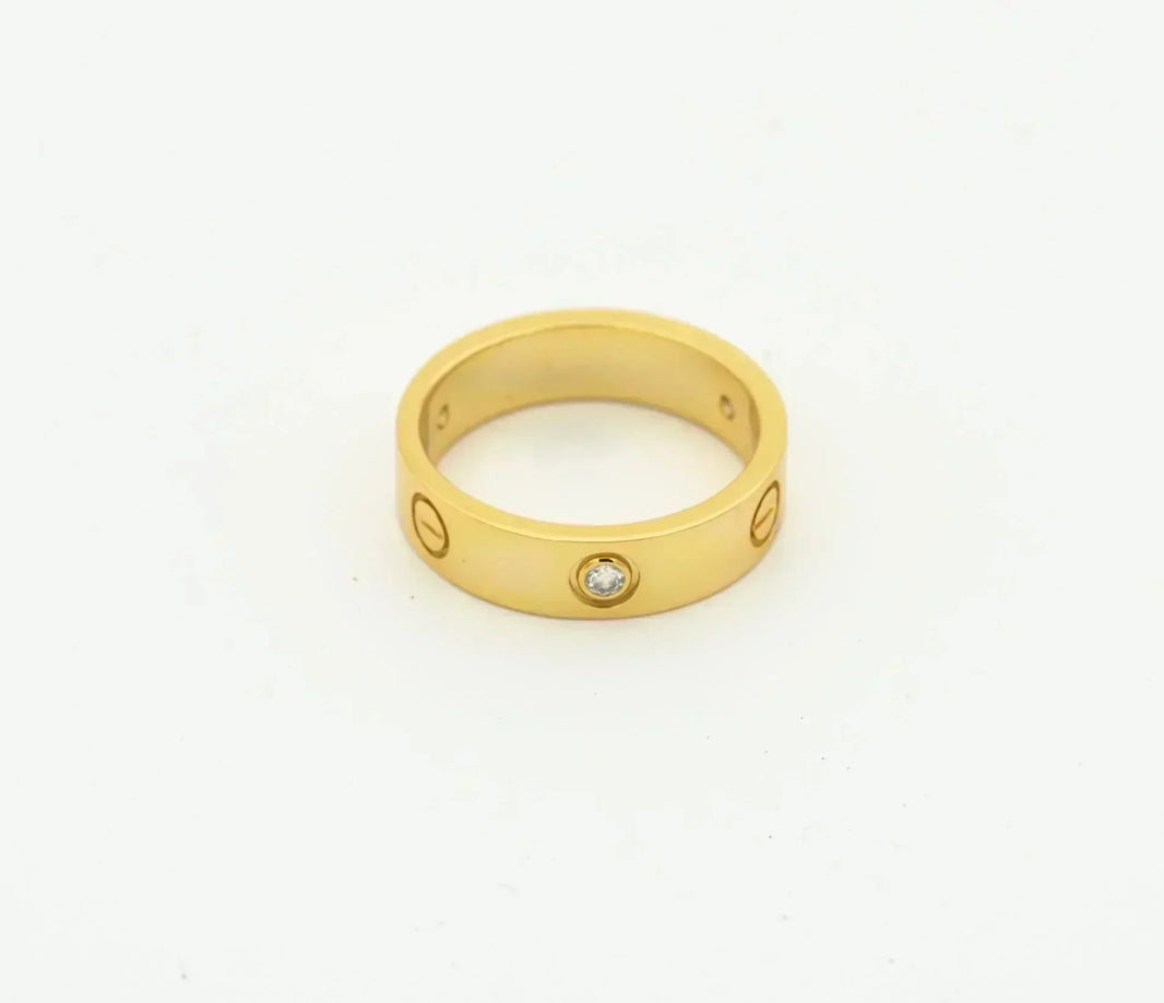 [Amore Jewels]LOVE RING 4MM 1 DIAMOND GOLD