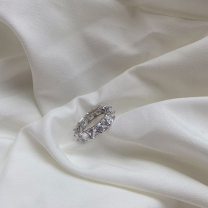 [Amore Jewels]Elegant Princess Cut Tennis Ring