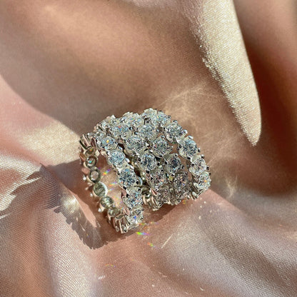[Amore Jewels]Eternity Round Cut Tennis Ring