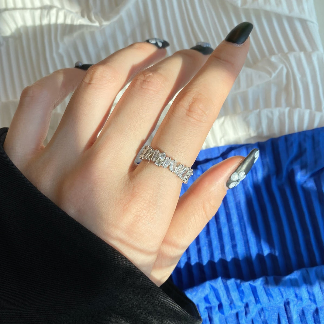 [Amore Jewels]Delicate Multi Shape Tennis Ring