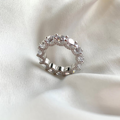 [Amore Jewels]Gorgeous Round Cut Tennis Ring