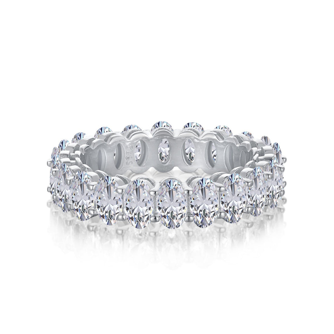 [Amore Jewels]Ornate Oval Cut Tennis Ring