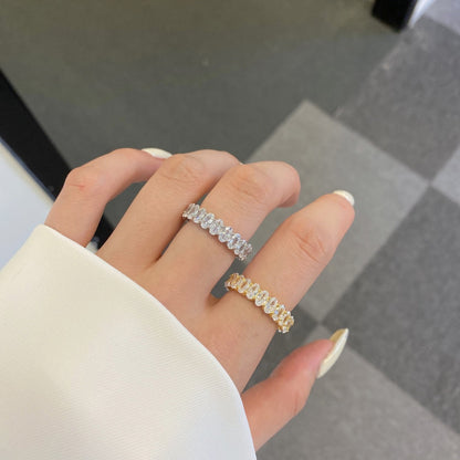 [Amore Jewels]Ornate Oval Cut Tennis Ring